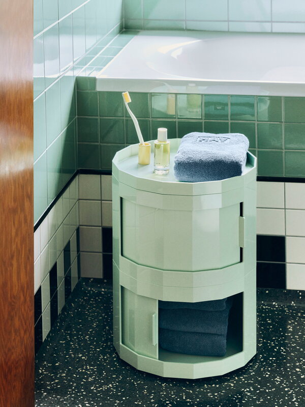 HAY Facet cabinet 20, two doors, soft mint, decoration image