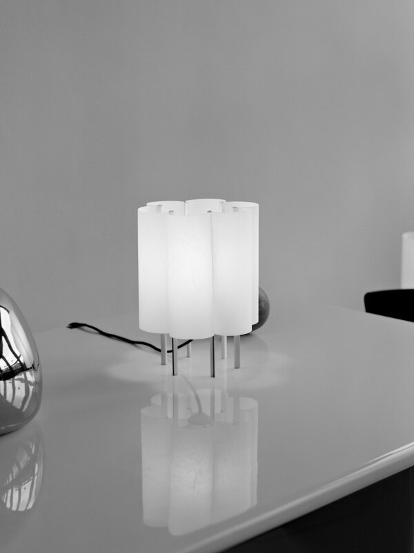 Ferm Living Boe table lamp, silver - natural, decoration image