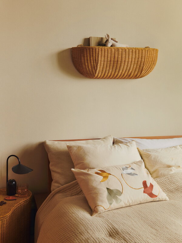 Ferm Living Willora braided storage, set of 2, natural rattan, decoration image