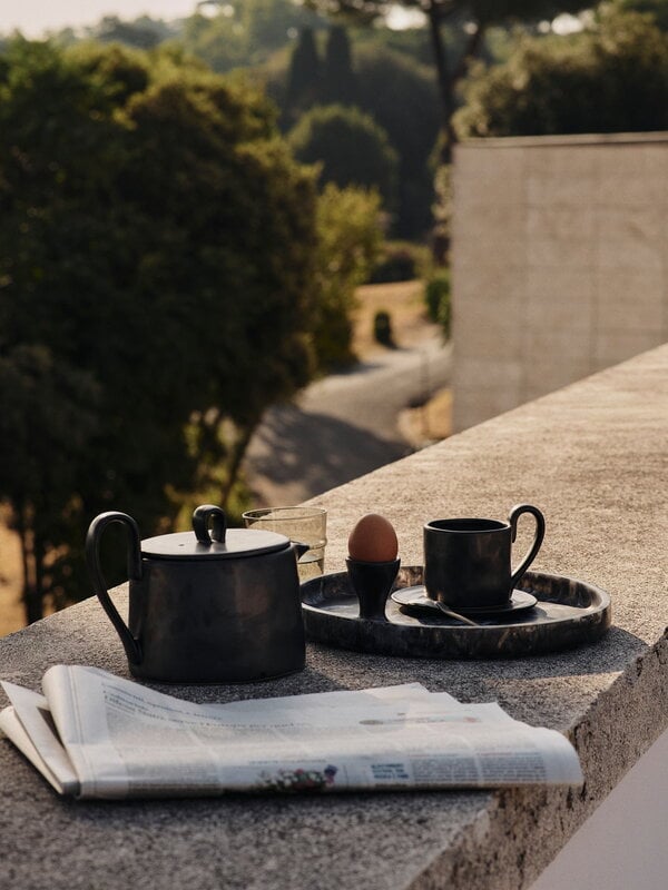 Ferm Living Flow teapot, black, view 2