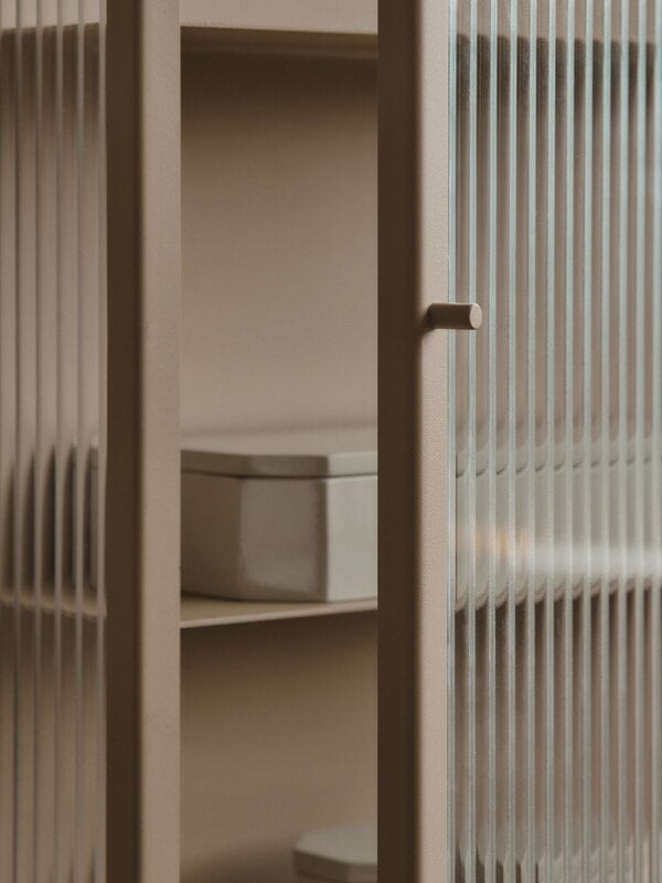 Ferm Living Haze wall cabinet, tall, cashmere, decoration image