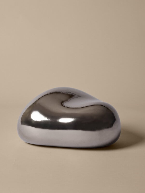 Ferm Living Bellure Piece decorative object, oval, silver, decoration image