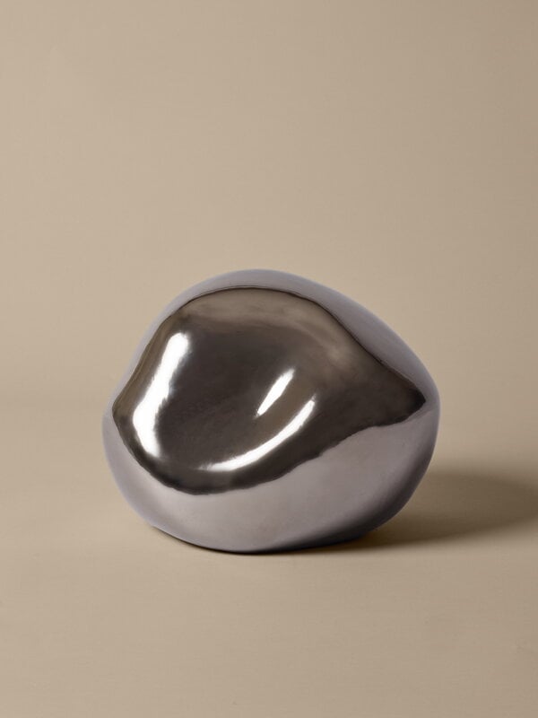 Ferm Living Bellure Piece decorative object, round, silver, decoration image