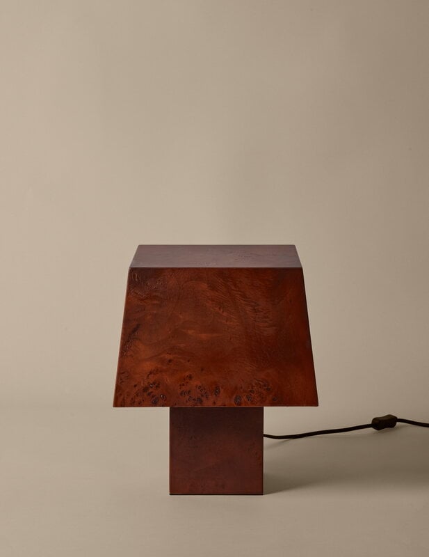 Ferm Living Burl table lamp, dark stained burl, decoration image