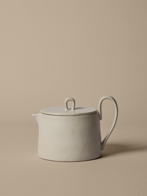 Ferm Living Flow teapot, off-white speckled, view 3