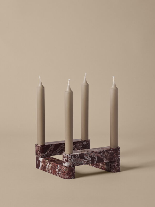 Ferm Living Newel modular candleholder set, travertine, view 5