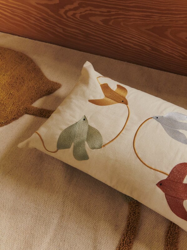 Ferm Living Swift Bird villamatto, 140 x 200 cm, monivärinen, näkymä 5