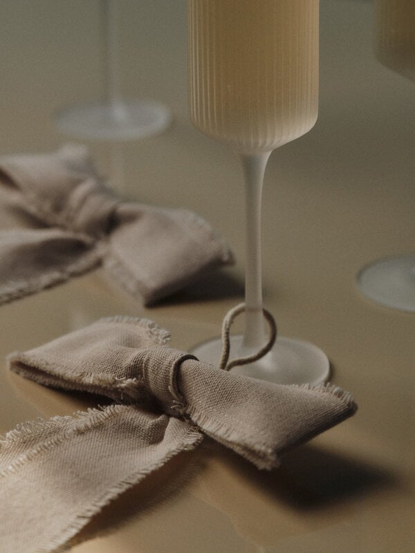 Ferm Living Ripple champagne flutes, 2 pcs, frosted, decoration image