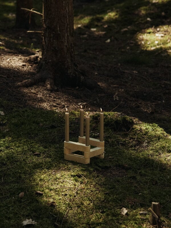 Ferm Living Newel modulaarinen kynttilänjalkasetti, travertiini, näkymä 2
