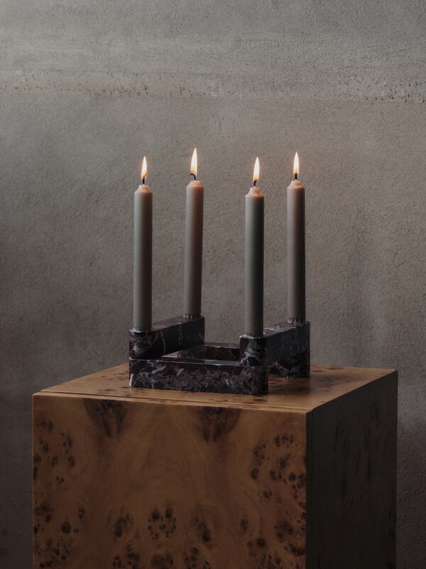 Ferm Living Newel modular candleholder set, travertine, view 2