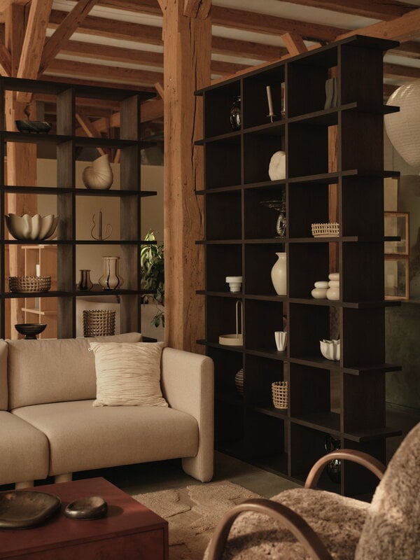 Ferm Living Burl Storage tavolino da caffè, radica scura, immagine decorativa