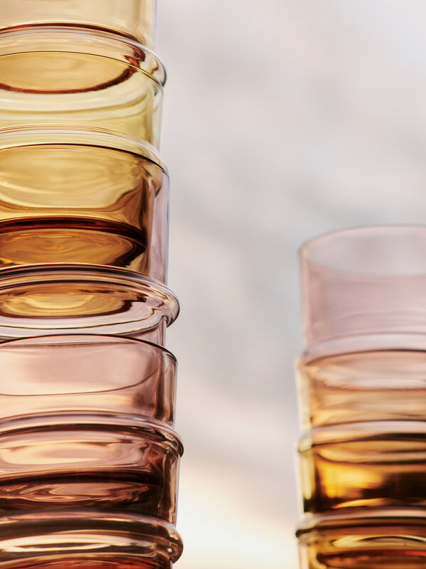 Ferm Living Boya Low drinking glasses, 30 cl, 2 pcs, blush, decoration image