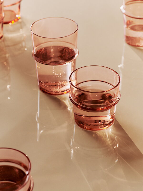 Ferm Living Boya Low drinking glasses, 30 cl, 2 pcs, blush, decoration image