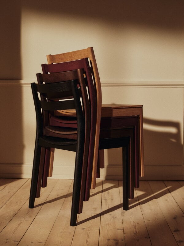 Ferm Living Boda dining chair, red brown, decoration image
