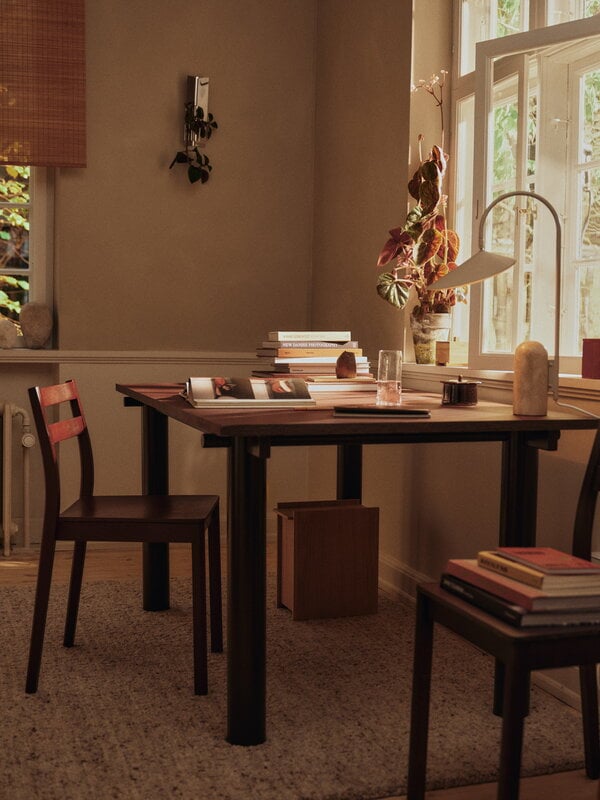 Ferm Living Boda dining chair, red brown, decoration image