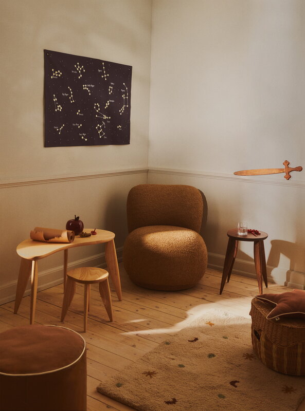 Ferm Living Feve kids stool, natural ash, decoration image