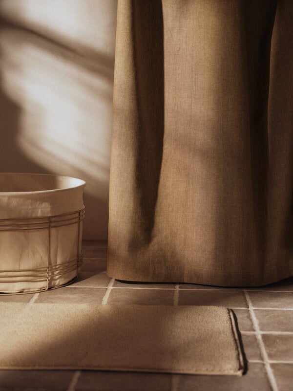 Ferm Living Chambray shower curtain, olive, decoration image