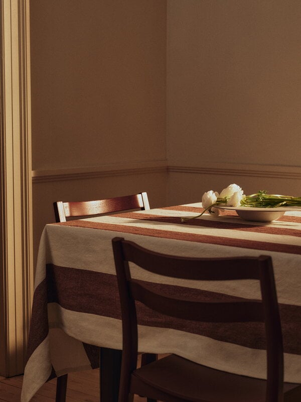 Ferm Living Boda dining chair, red brown, decoration image