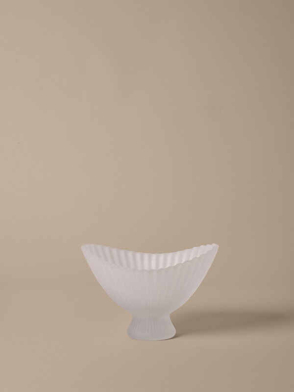 Ferm Living Fountain glass bowl, large, frosted, view 9