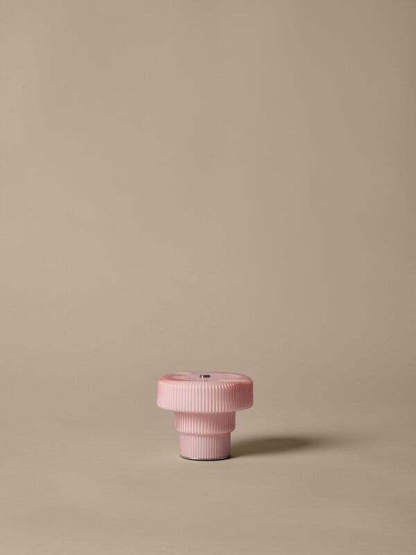 Ferm Living Ripple portable table lamp, pale rose, decoration image
