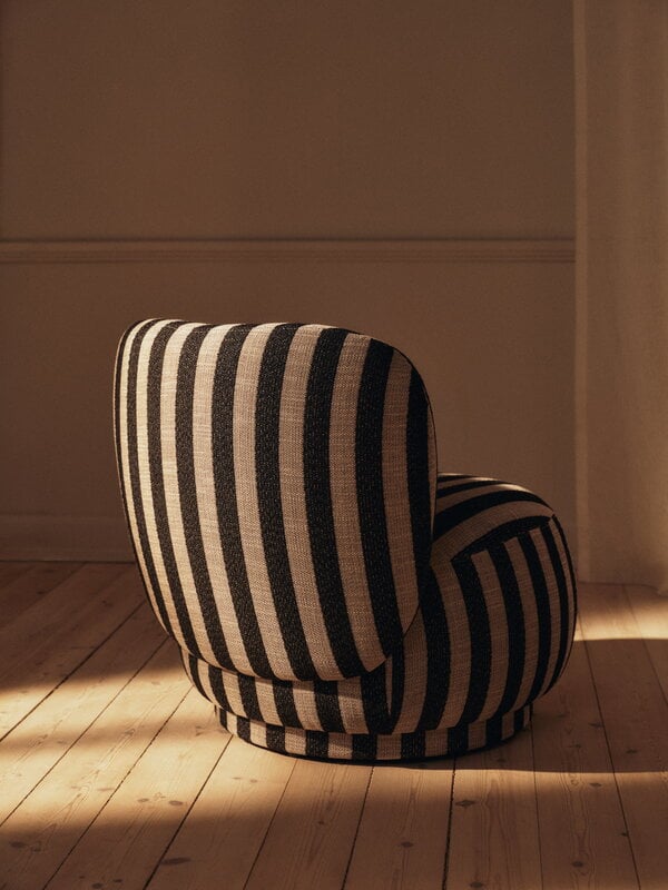 Ferm Living Rico Piccolo fauteuil lounge, sable - noir Louisiana, image décorative