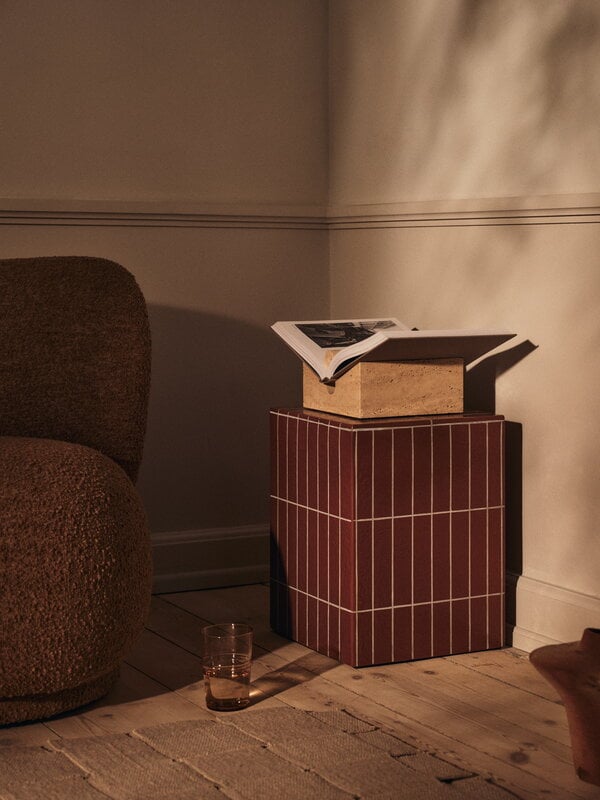 Ferm Living Tvara book stand, travertine, decoration image