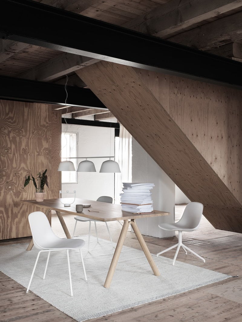 Muuto Fiber side chair, tube base, white | Finnish Design Shop