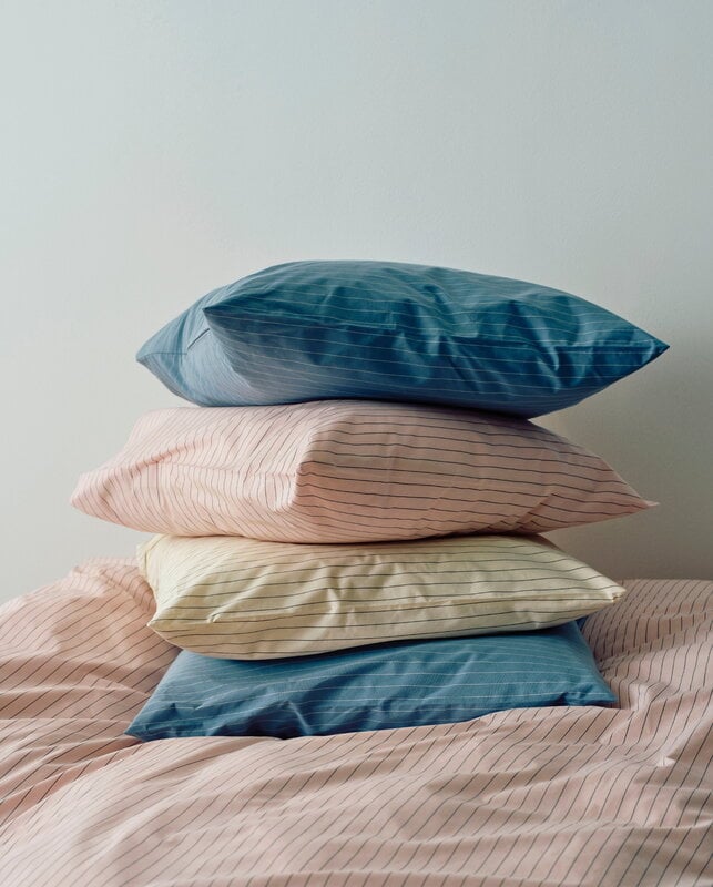 HAY Fineline pillowcase, blue, decoration image
