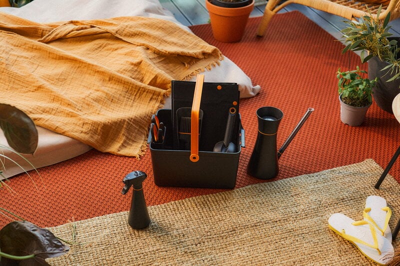 Fiskars Balcony garden toolbox, black - orange, decoration image