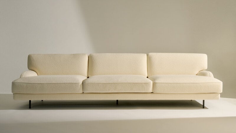 GUBI Flaneur 3-seater sofa, black - Bouclé 001, view 8