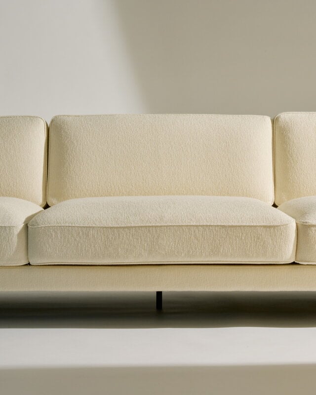 GUBI Flaneur 3-seater sofa, black - Bouclé 001, view 12