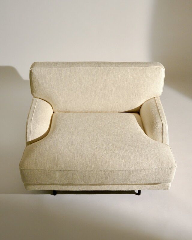 GUBI Flaneur lounge chair, black - Bouclé 001, view 2