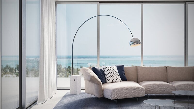 Flos Arco LED floor lamp, decoration image