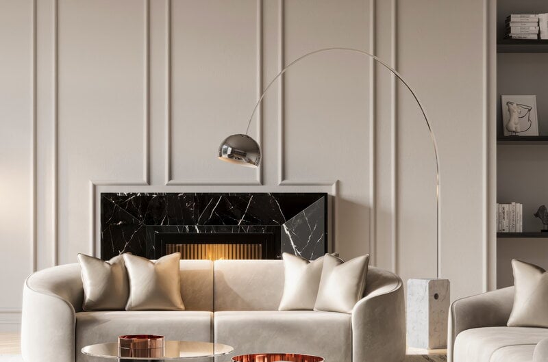 Flos Arco LED floor lamp, decoration image