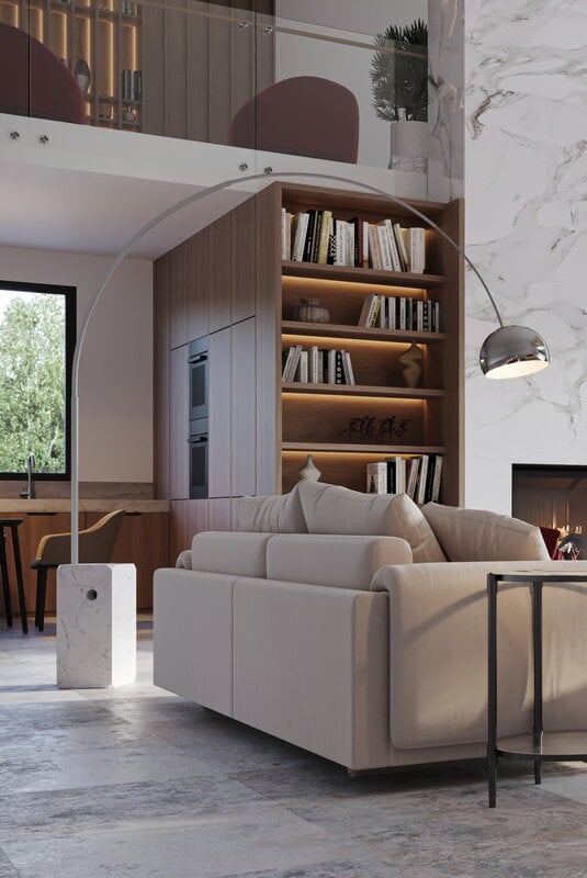 Flos Arco LED floor lamp, decoration image