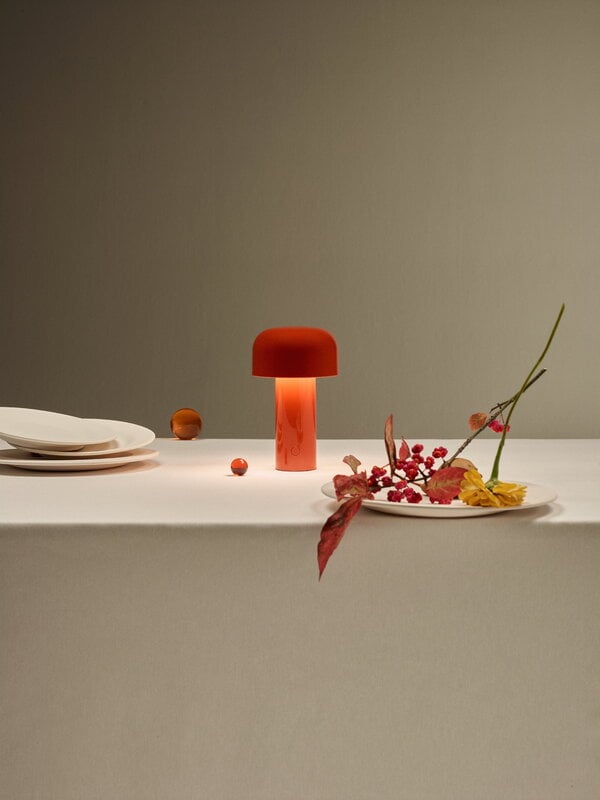 Flos Bellhop portable lamp, brick red, decoration image