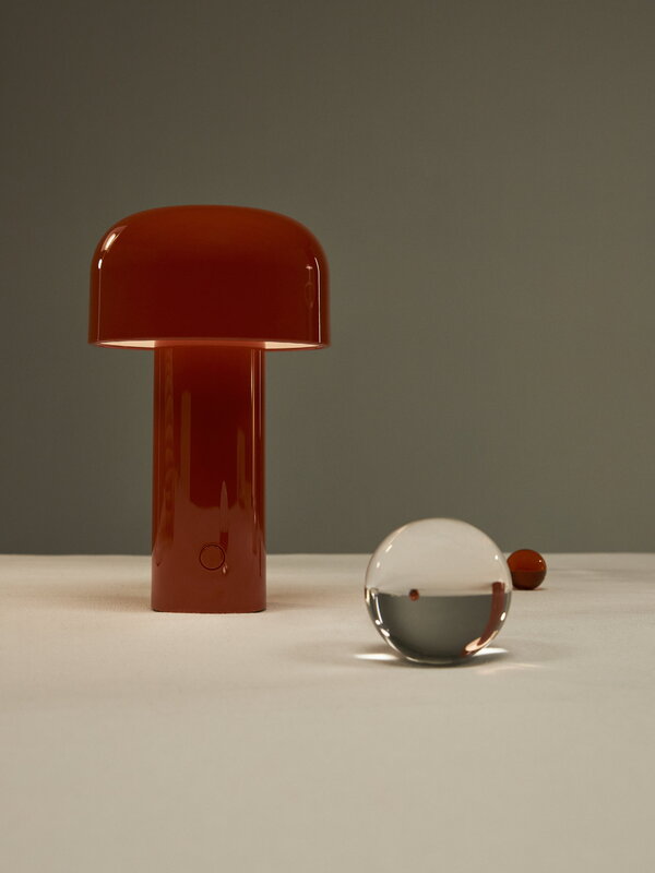 Flos Bellhop portable lamp, brick red, decoration image