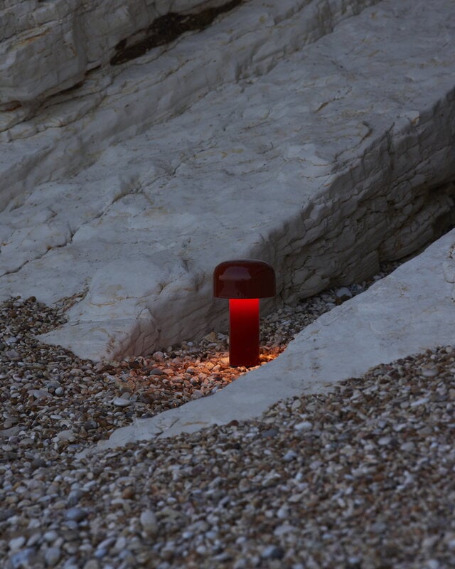 Flos Bellhop portable lamp, brick red, decoration image