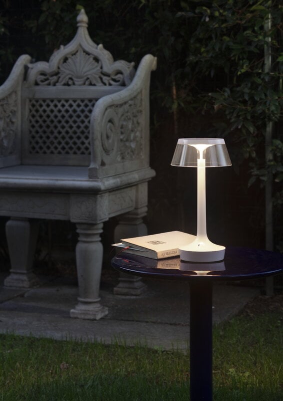 Flos Bon Jour Unplugged table lamp, almost white, decoration image