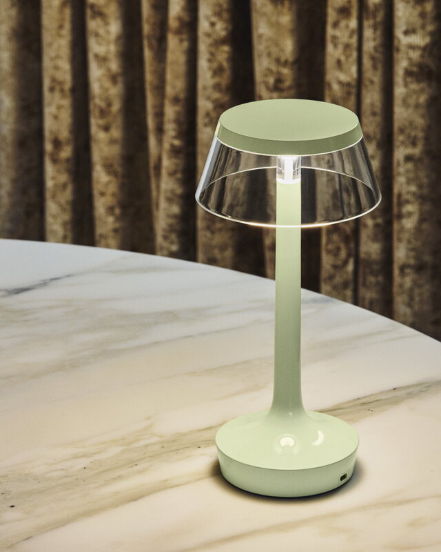 Flos Bon Jour Unplugged table lamp, fresh mint, decoration image