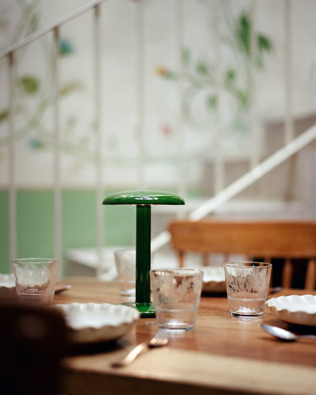 Flos Gustave table lamp, lacquered green, view 2