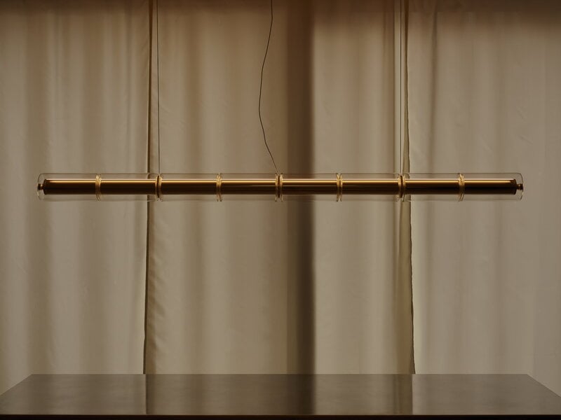 Flos Luce Cilindrica S1 suspension lamp, glass, transparent, decoration image