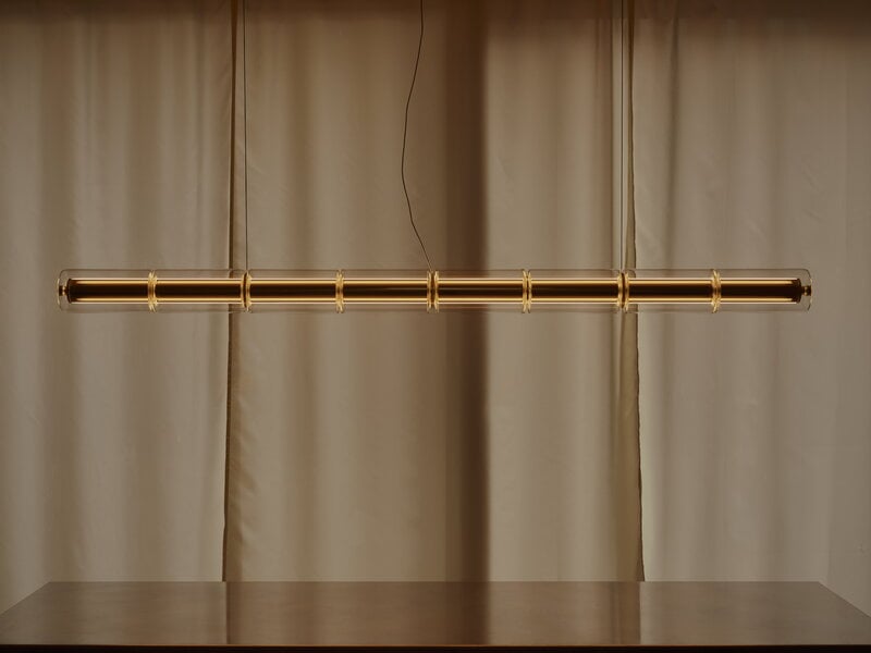 Flos Luce Cilindrica S1 suspension lamp, glass, transparent, decoration image