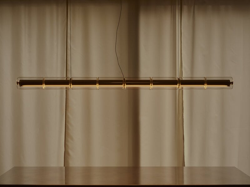 Flos Luce Cilindrica S1 suspension lamp, glass, transparent, decoration image