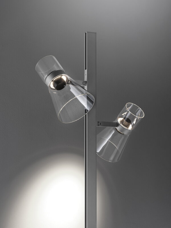 Flos Nocturne 2 floor lamp, cone, silver, decoration image