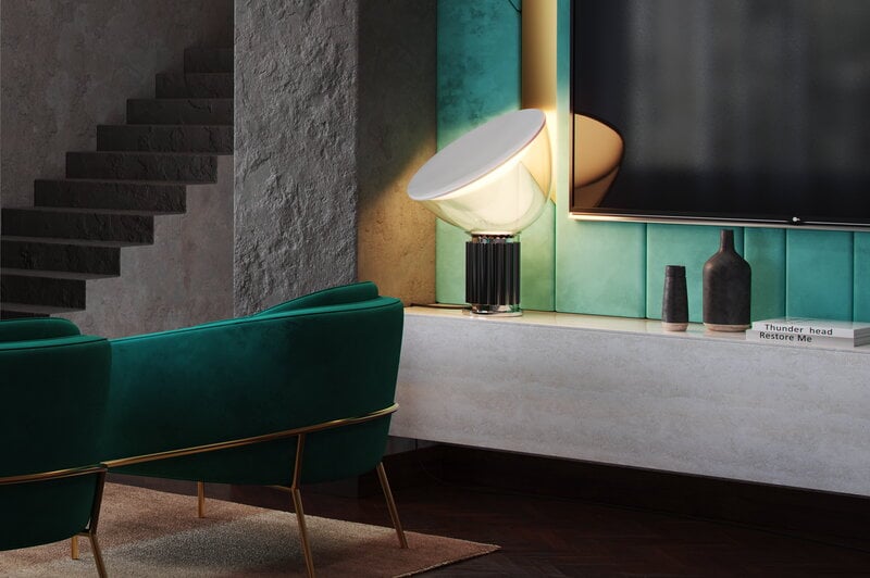 Flos Lampada da tavolo Taccia, nera, immagine decorativa