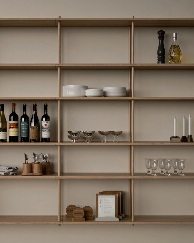 Fogia Bond W406 shelf, lacquered oak, view 2