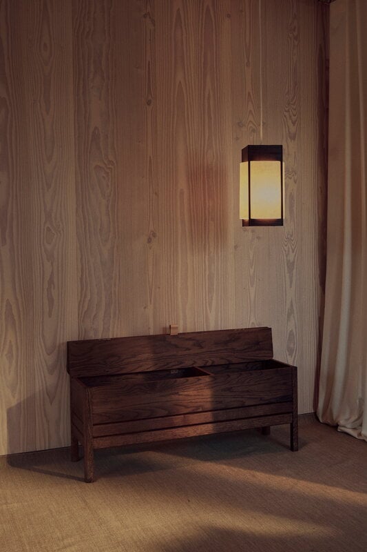 Form & Refine A Line storage bench, 111 cm, smoked oak, decoration image
