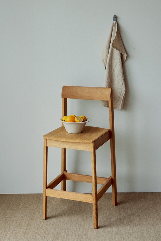 Form & Refine Blueprint bar chair 65, oiled oak, decoration image