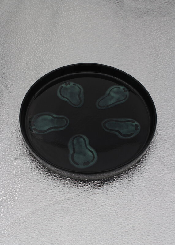 Frizbee Ceramics Plato para bebé, KOTA negro, imagen de decoración